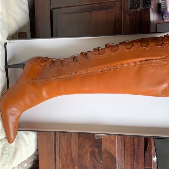 Giuseppe Zanotti Design Tall Cognac Leather Boots - Picture 6 of 8